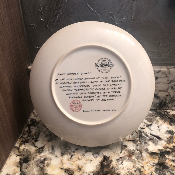 Norman Rockwell “The Tycoon” Collector Plate Limited Edition - Picture 3 of 6